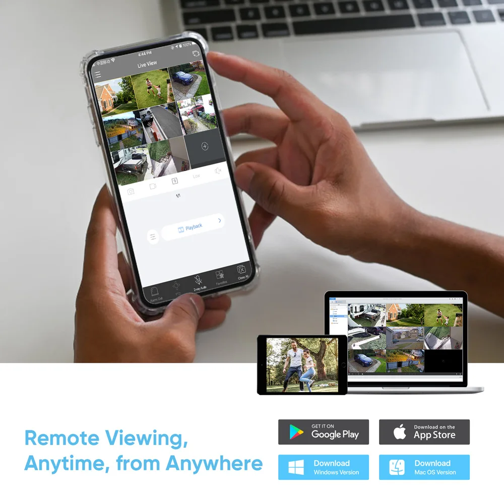 Система видеонаблюдения H.View H.265 сетевой видеорегистратор 16 каналов 4K POE 8 Мп аудио