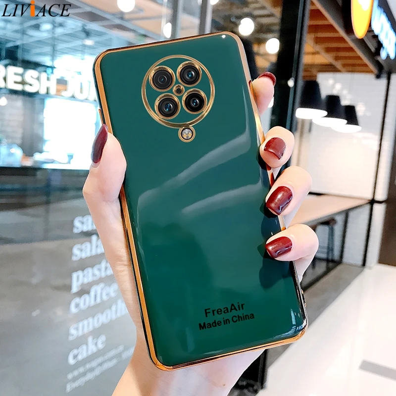 ins luxury plating silicone phone case on for xiaomi poco m3 x3 nfc f3 x2 f2 m2 pro gold bumper soft back cover free global shipping