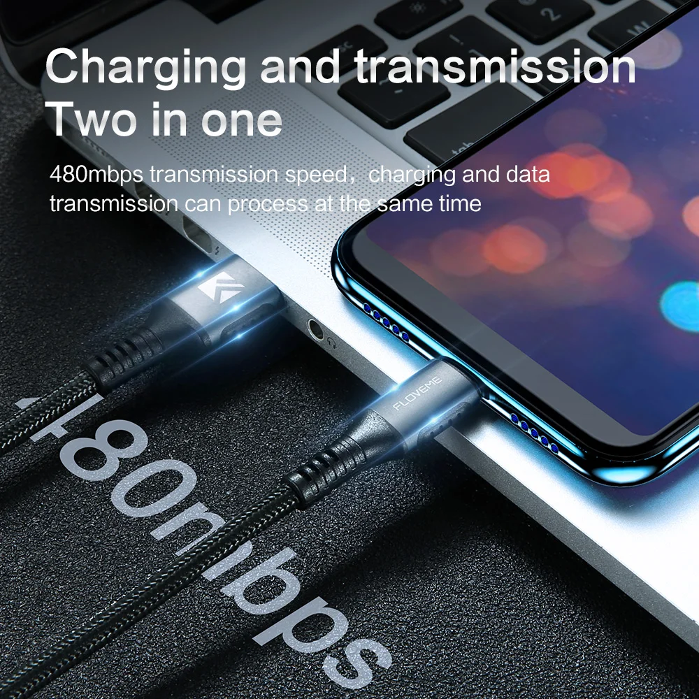 FLOVEME USB Type C кабель для Samsung S10 Huawei P30 Pro 5A быстрая зарядка мобильный телефон зарядный