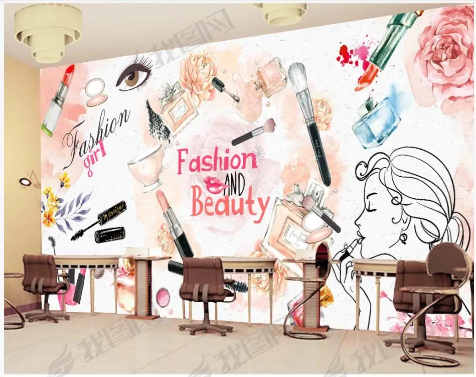 3D обои WDBH фото на заказ ручная роспись косметика для ногтей макияж магазин