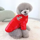 Осенне-зимняя одежда для домашних животных, утепленная куртка, однотонный жилет с хлопковой подкладкой для маленьких и средних собак