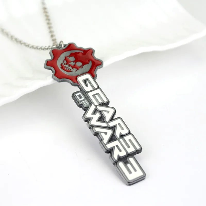 Игры Gears Of War 3 знак буквы сплав брелок для ключей для мужчин женщин дружба подарки - Цвет: Silver