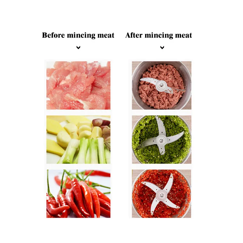 Для мясорубки в 220 В используется многофункциональный Электрический блендер из