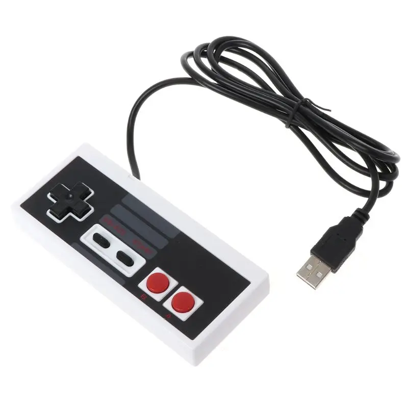 Новинка 2021 USB игровой контроллер Plug-Play Пластиковый черный + серый для ПК NES Windows
