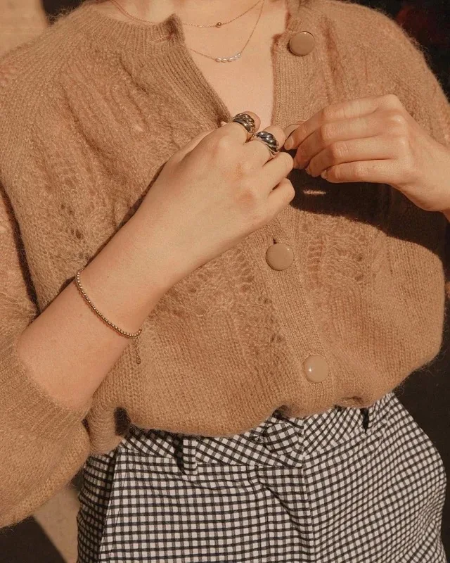 

New Single Breasted Women Hollow Out O Neck Knitted Cardigan Lonfg Sleeve Sweater Knitwear Jacket Outwear Top