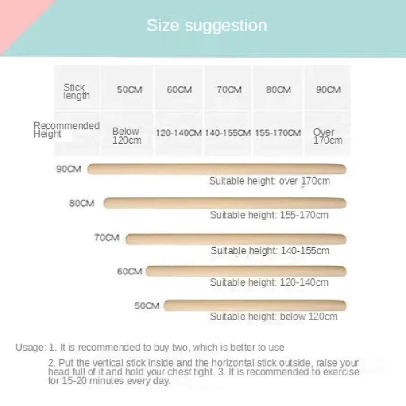 

Hunchback Correction Yoga Shape Wooden Stick Open Shoulder Beauty Back Stick Adult Child Model Standing Posture Training Cross