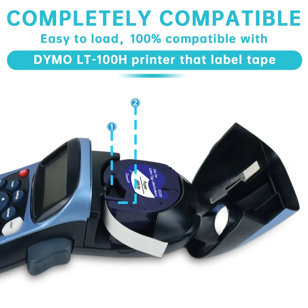 Absonic 12 мм 12267 91201 91200 91202 91203 91204 18769 этикетка кассета для Dymo Letratag совместимый с LT 100H 100T
