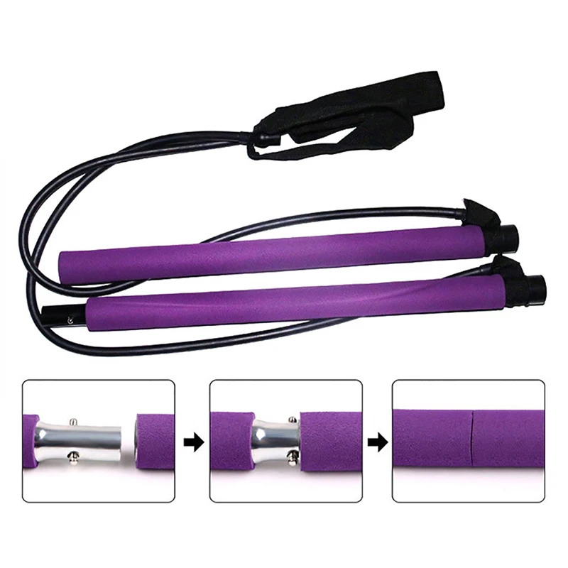 Эластичная лента для пилатеса и Тонизирующая палка домашнего спортзала