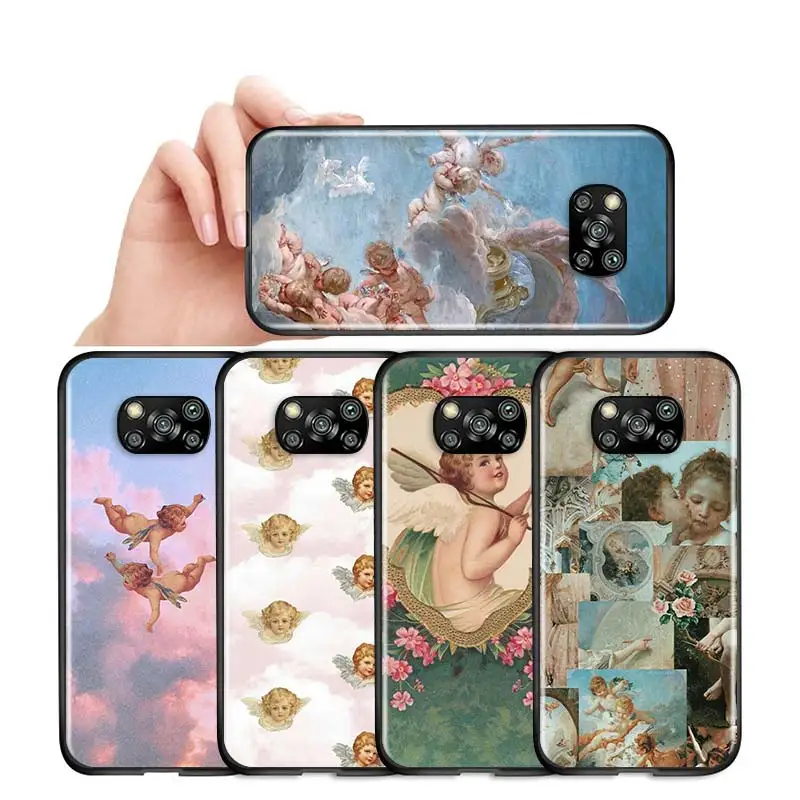 

Renaissance angels Novelty For Xiaomi Civi Poco X3 NFC F3 GT M3 M2 X2 F2 Pro C3 F1 Play Mix 3 A2 A1 6X 5X Black Soft Phone Case