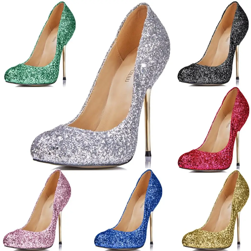 CHMILE чау блестящие пикантные Свадебные вечерние туфли для женщин круглый носок на