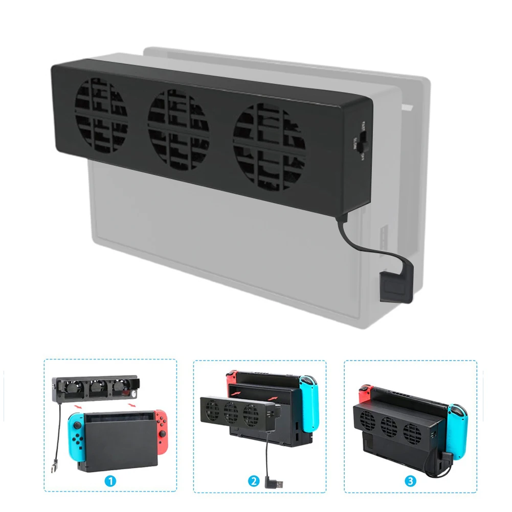USB вентилятор охлаждения радиатор для игровой консоли Nintendo Switch с регулируемой