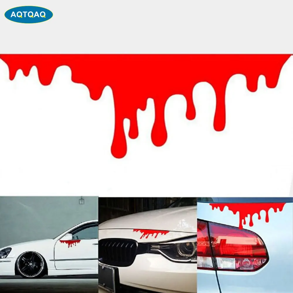 1 комплект красная кровяная Автомобильная наклейка s ужасы автомобильные