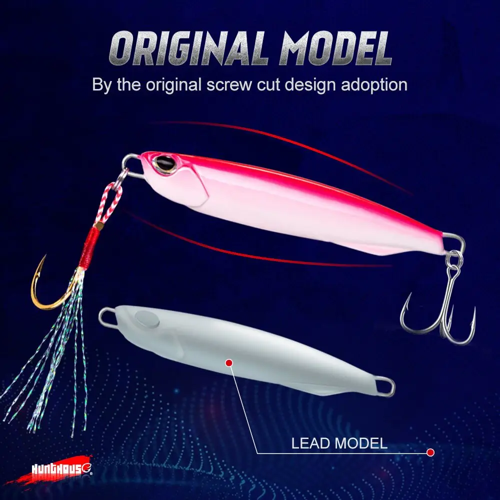 Hunthouse литые свинцовые Джиги рыболовные приманки металлические 20 г 40 60 для