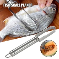 fish scaler brush stainless steel fish scaler double row boiling fish tool scales remover scraper with hanging hole for kitchen