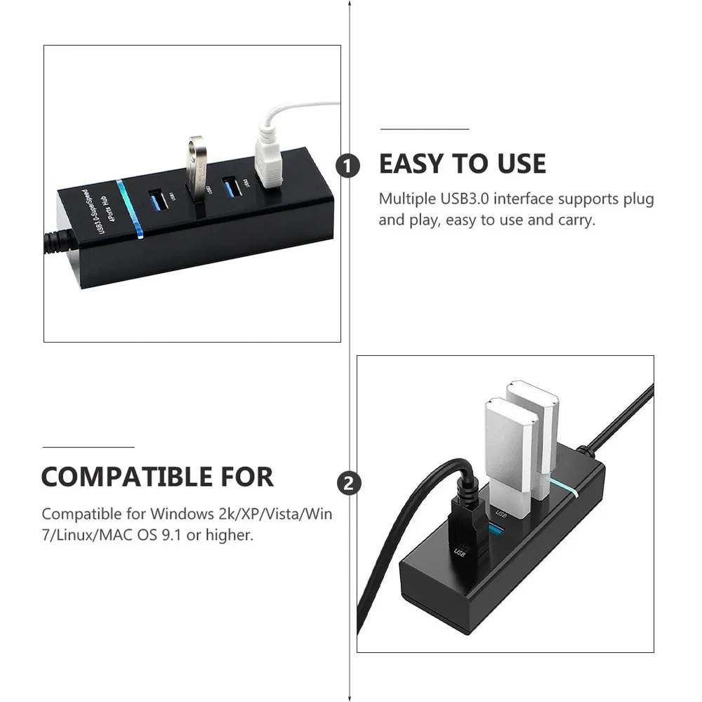 

1pc USB Hub Expansion Transfer Multi-interface USB Splitter Adapter Accessory