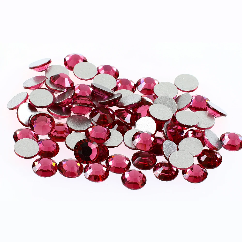 SS6 красочные Кристальные Стразы без горячей фиксации страз стеклянные блестящие