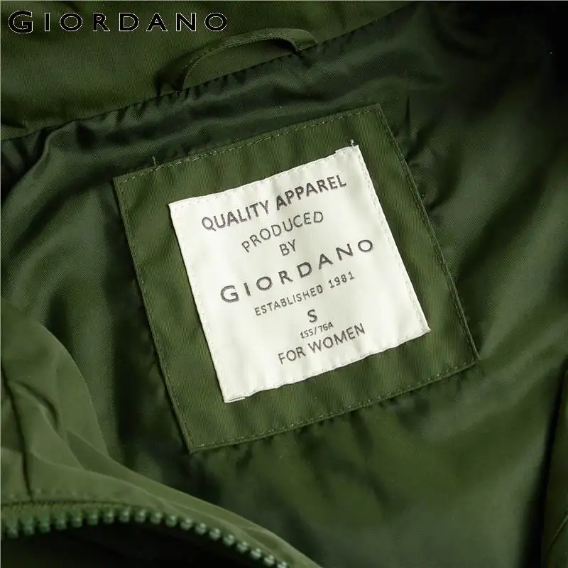 Giordano женская ветровка с капюшоном из натурального хлопка выполнена в нескольких