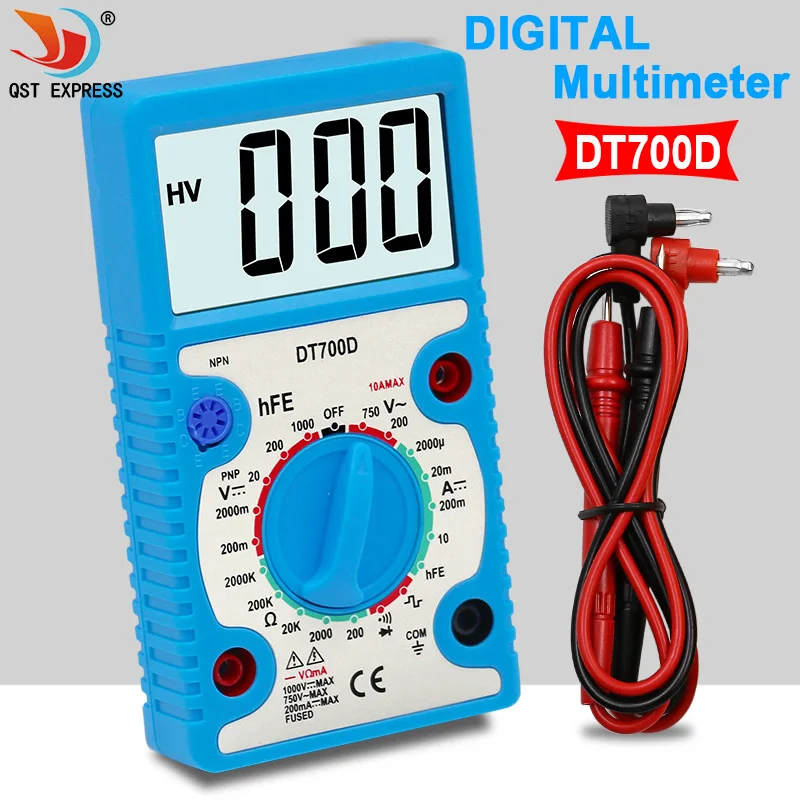 DT700D цифровой мультиметр с большим экраном защита от перегрузки мини вольтметр