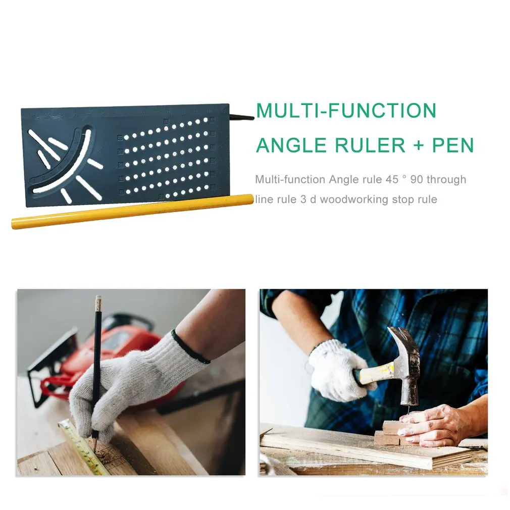 3D угол измерения квадратного размера деревообрабатывающий измерительный