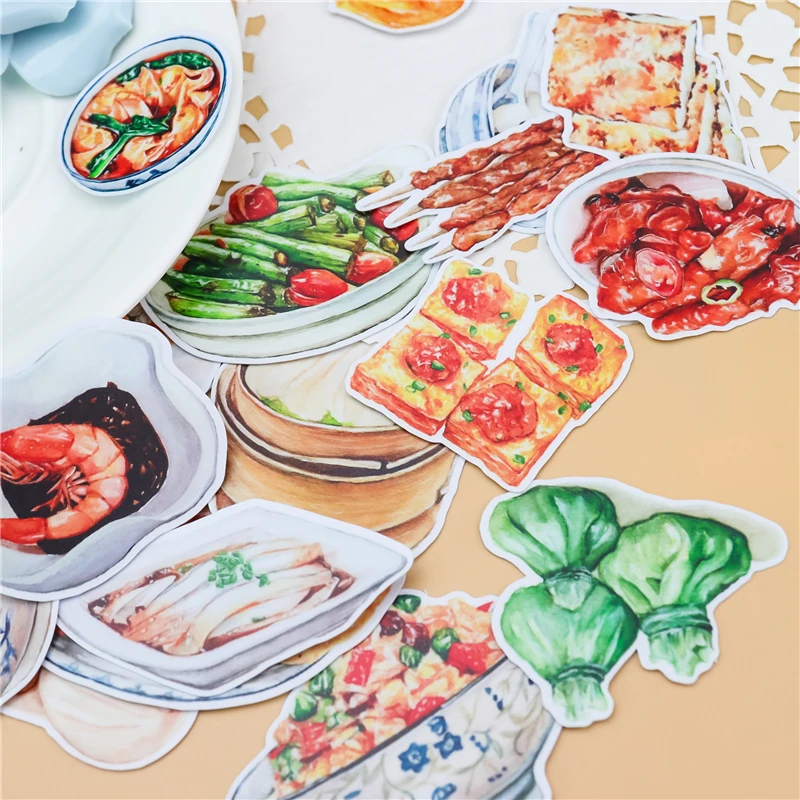 20 шт. наклейки на еда для завтрака Kawai самодельные скрапбукинга декоративные