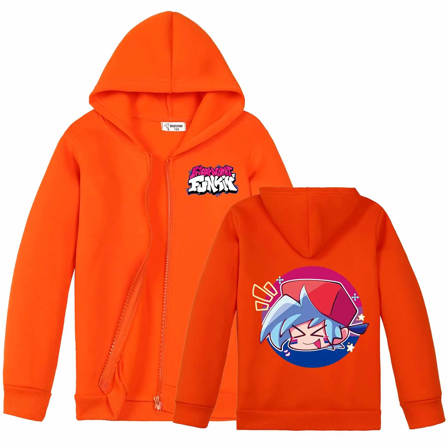 

2021 spring and autumn long-sleeved shirts for boys and girls, cotton friday night funkin printed sweatshirts