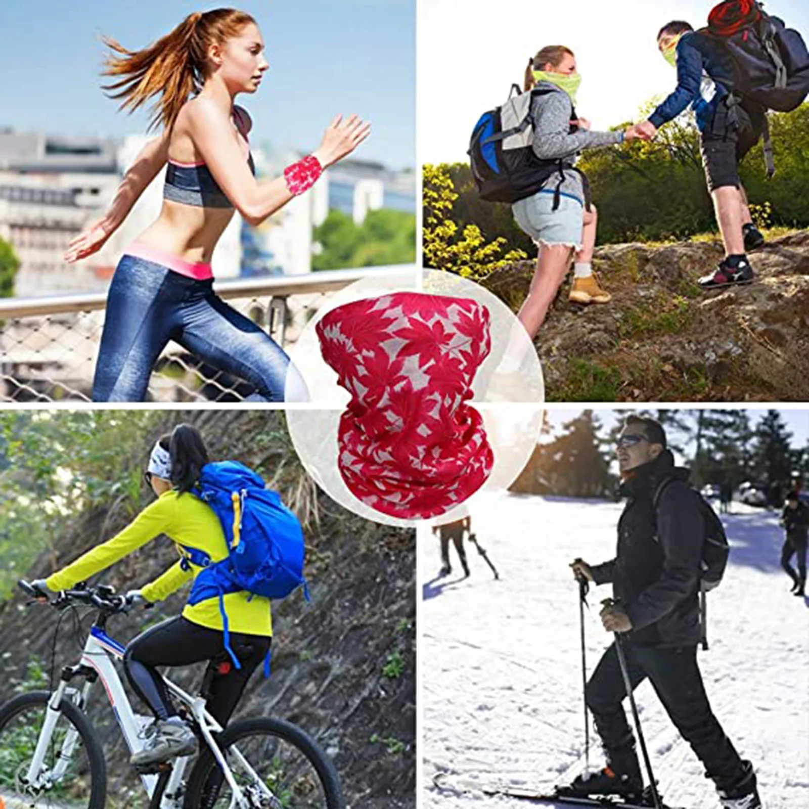 

12pc Unisex Bandana Scarves Sjaal Neck Gaiter Tube Headwear Motorcycle Bandana Face Scarf Windproof Fishing Scarf