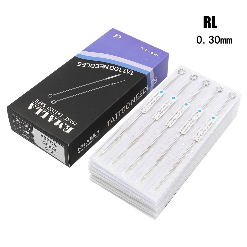 

Tattoo Needles 50pcs Stainless Steel Round Liner Standard Sterilize Needles For Tattoo machine gun Supplies Free Shipping