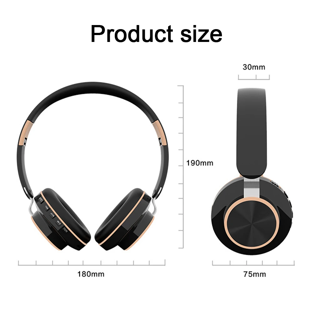 

Wireless Bluetooth 5.0 Headphones Foldable Noise Cancelling 3D Bass Stereo Subwoofer Gaming Headphone for IOS Android Computer