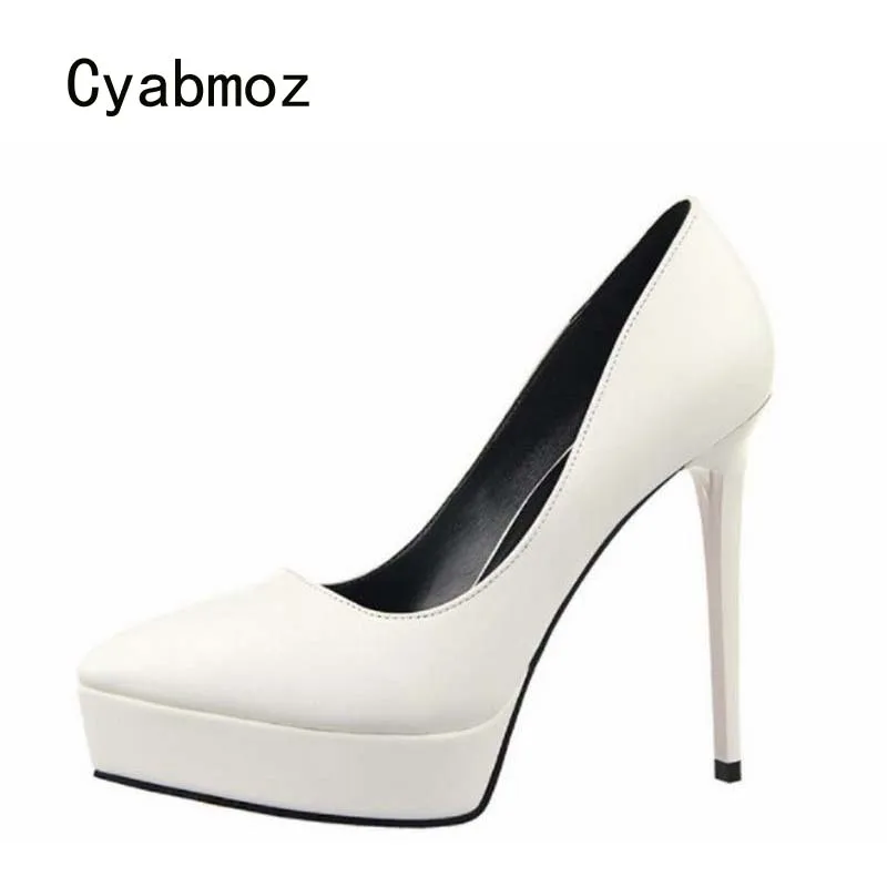 

Туфли-лодочки Cyabmoz женские на высоком тонком каблуке, пикантная модная обувь на платформе, для свадьбы, клуба вечерние, офиса, работы