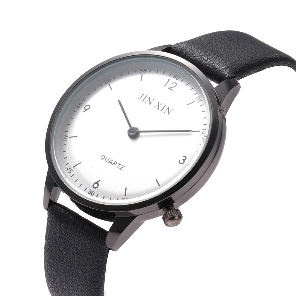 Модные Простые повседневные стразы заклепки инкрустированные круглый циферблат