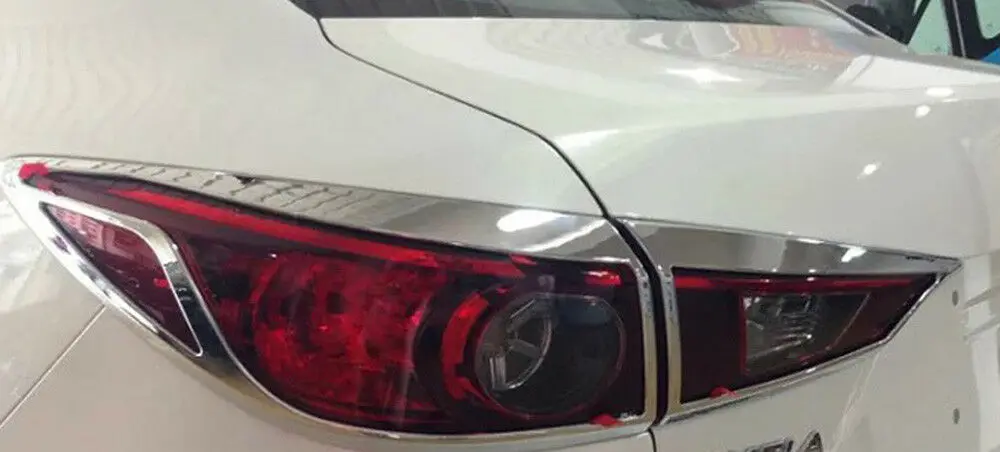 

For Mazda 3 Axela 2014 2015 2016 Sedan Abs Chrome Rear Taillight Lamp Cover Trim