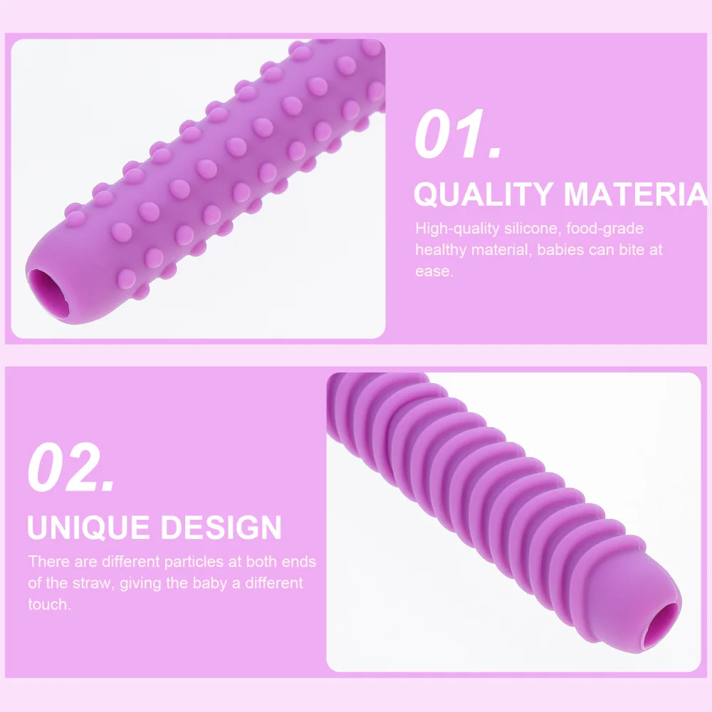 

1 Set Baby Molar Rod Wear-resistant Teething Sticks with Cleaning Brush