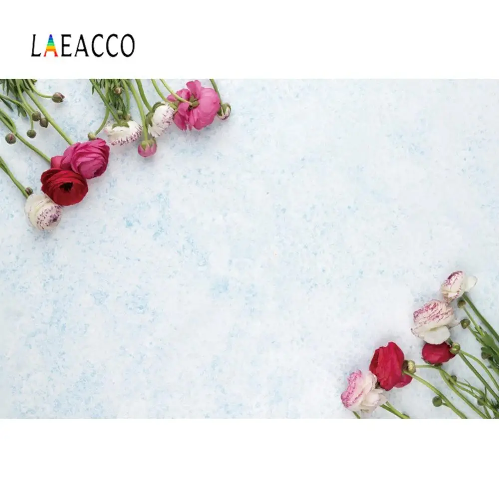 Laeacco виниловые фоны градиент сплошной цвет поверхность стены цветы весна ребенок