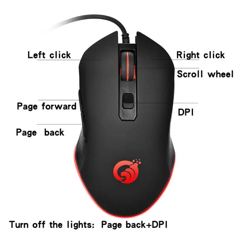 

G70 USB Wired Gaming Mouse Computer Wired Mouse Classic Delicate 6 Buttons 3200DPI Optical Computer Mouse Gamer Mice