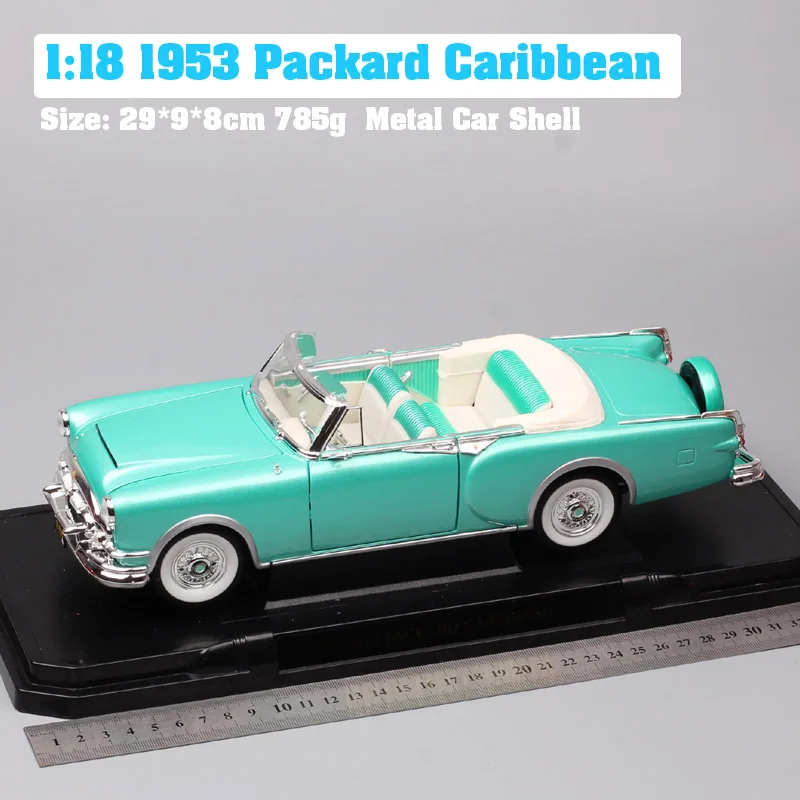Большой Классический 1/18 масштаб Road Signature 1953 Packard caribbean роскошный винтажный автомобиль Diecasts& Toys автомобили модели thumbnails - Цвет: 1953 Packard caribbe