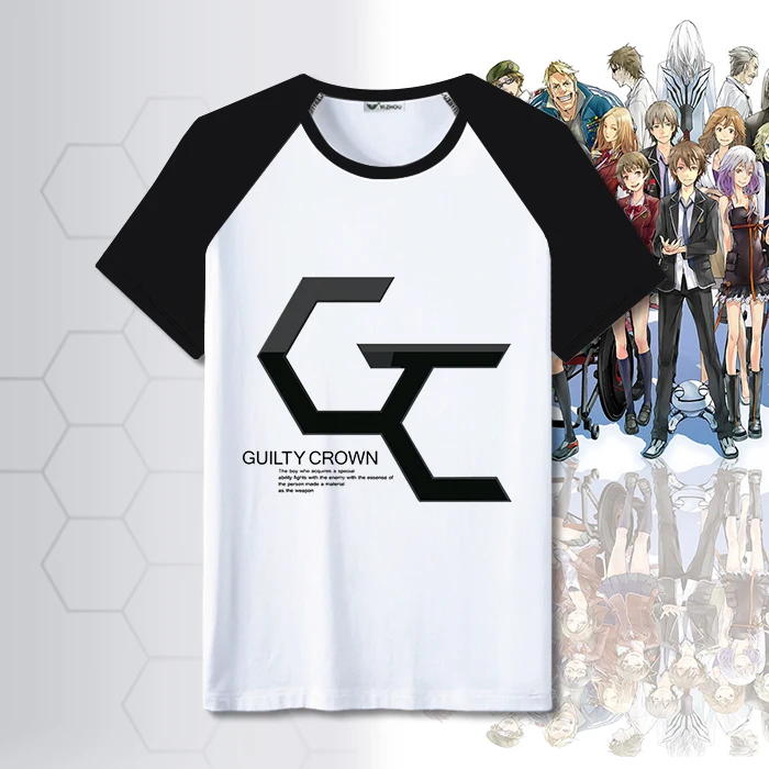 Guilty футболка с короной Cos одежда Shu Ouma бабочка Qimei 2D мир аниме периферийное