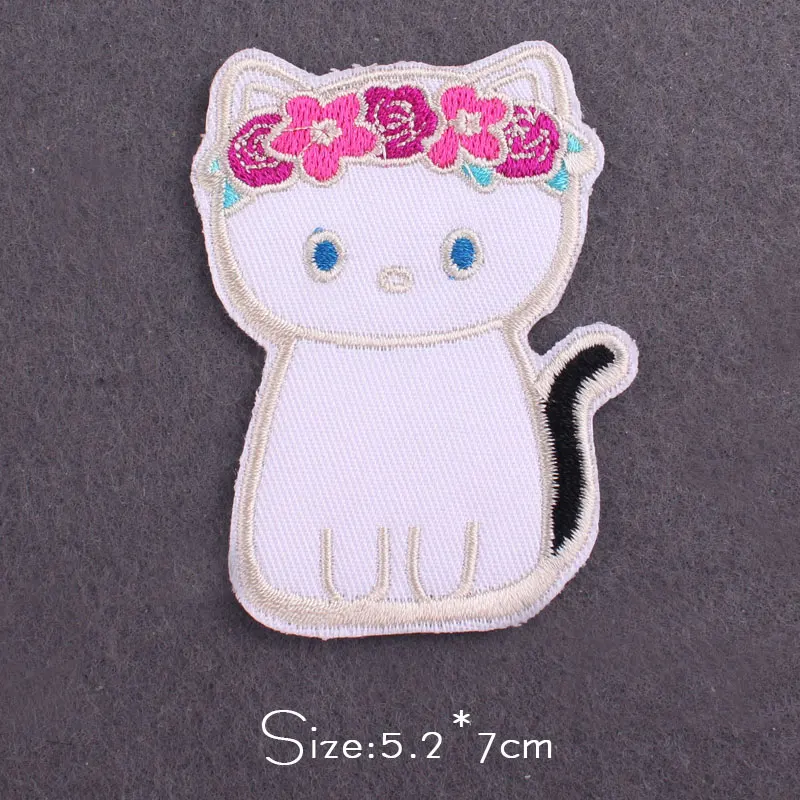 

Cartoon Cat Patch Embroidered Patches On Clothes Cute Animals Patch For Clothing Iron On Patches Applique Stripes For Jackets