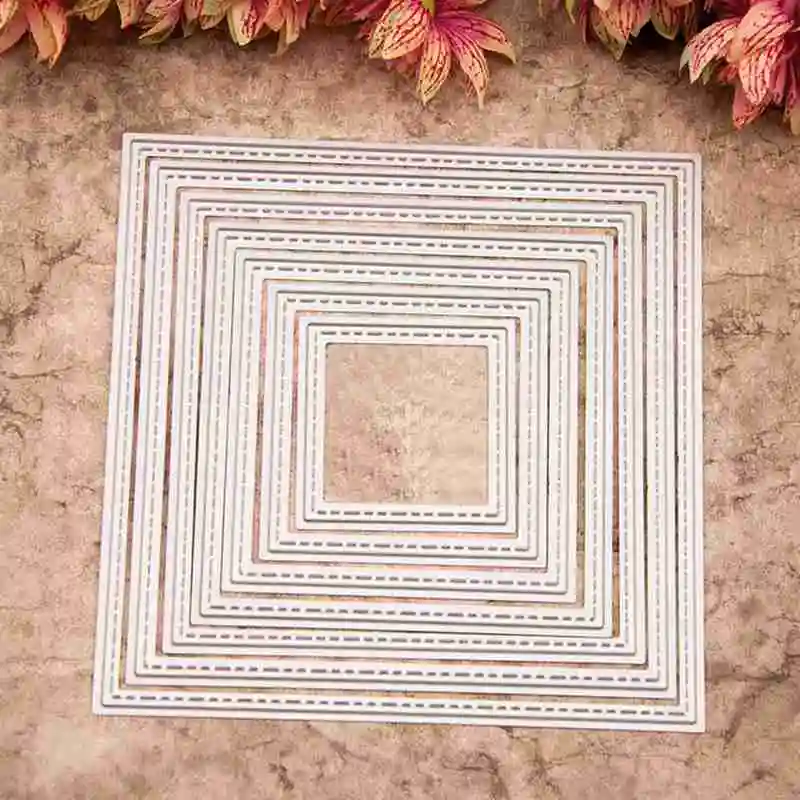 

Diy Metal Embossing Cutting Knife Mold Carbon Steel Cutting Rectangular Frame Stamp Card Paper N54 Template U3S3