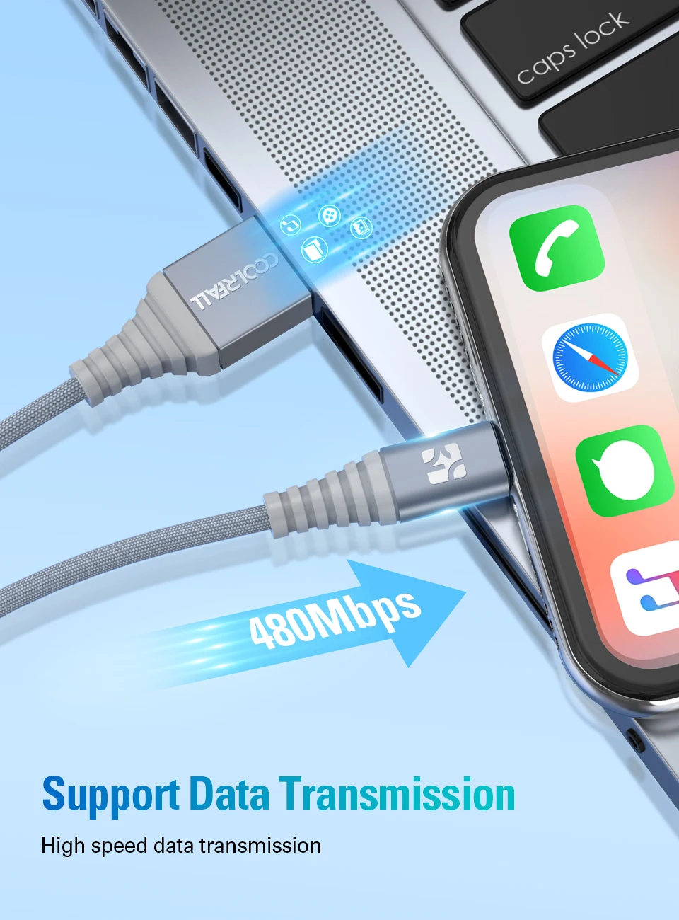 Coolreall MFi кабель Lightning USB быстрая зарядка для iPhone Apple кабель для зарядки данных для телефона X XS Max XR 8 7 6S 6 Plus 5S SE 5
