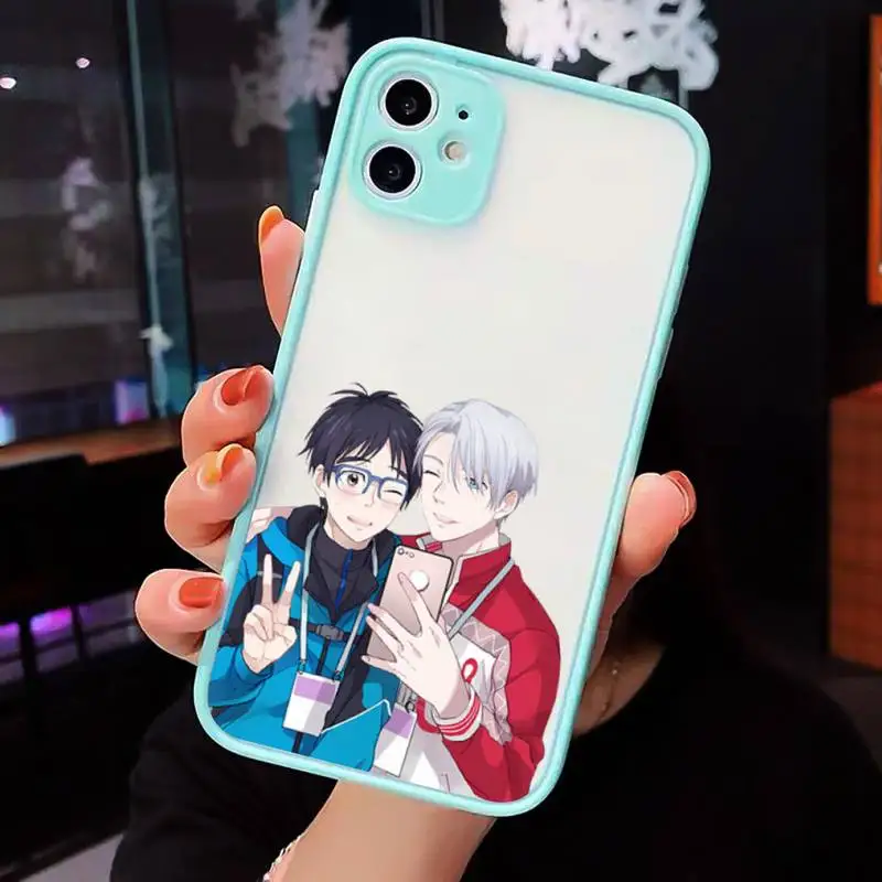 

Japan anime yuri on ice Phone Cases matte transparent For iphone 7 8 11 12 plus mini x xs xr pro max cover