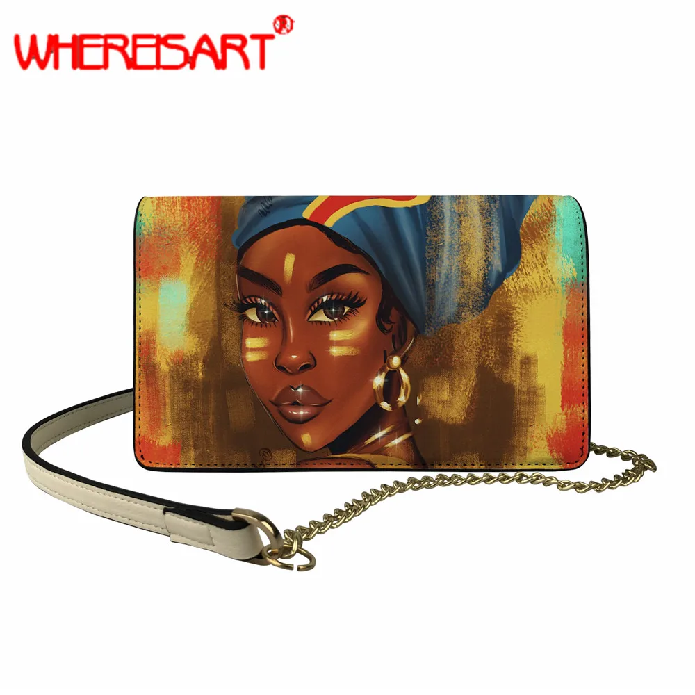 

WHEREISART Женская мода Роскошные сумки на плечо черные женские афро девочек квадратные напильники со откидной кошелек, для девушек, сумки на пл...