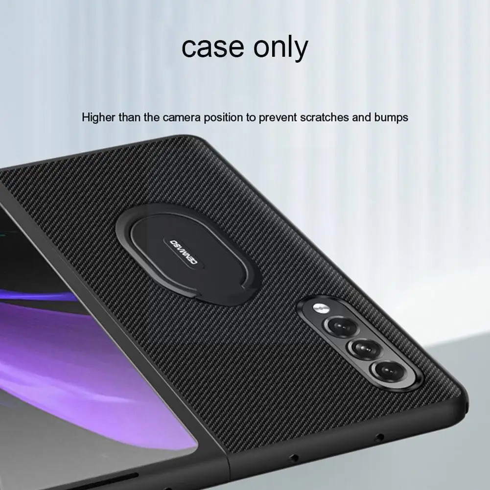 

Carbon Fiber Texture Ring Bracket For Hard Pc Fold Full Fold 360 5g For 2 Cover Z Z Protect C4t1
