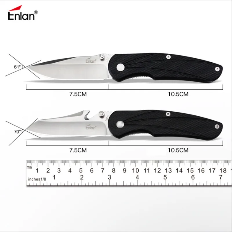 Складной нож Enlan L02 8Cr13MoV лезвие G10 ручка 58 60HRC для охоты на открытом воздухе