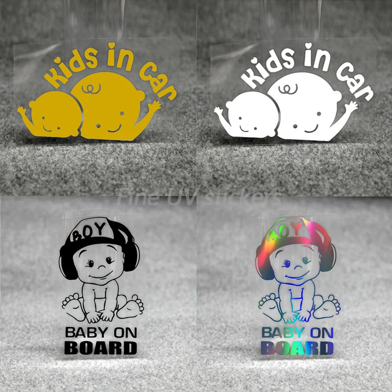 Высекающие наклейки для детей в автомобиле ПВХ водонепроницаемые виниловые на