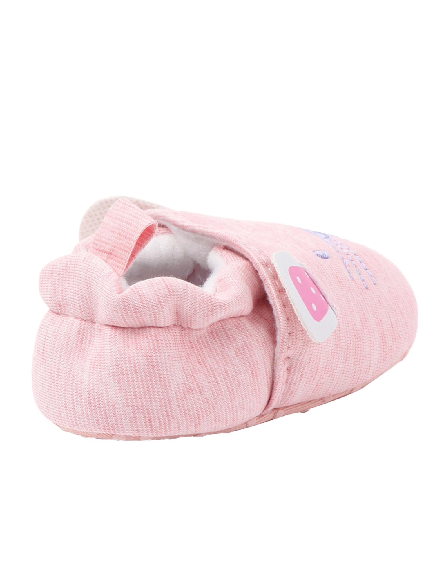

Newborn Infant Baby Boys Girls Shoes Slippers Soft Sole Non Skid Crib House Shoes Cute Animal Winter Warm Booties Gray/Pink