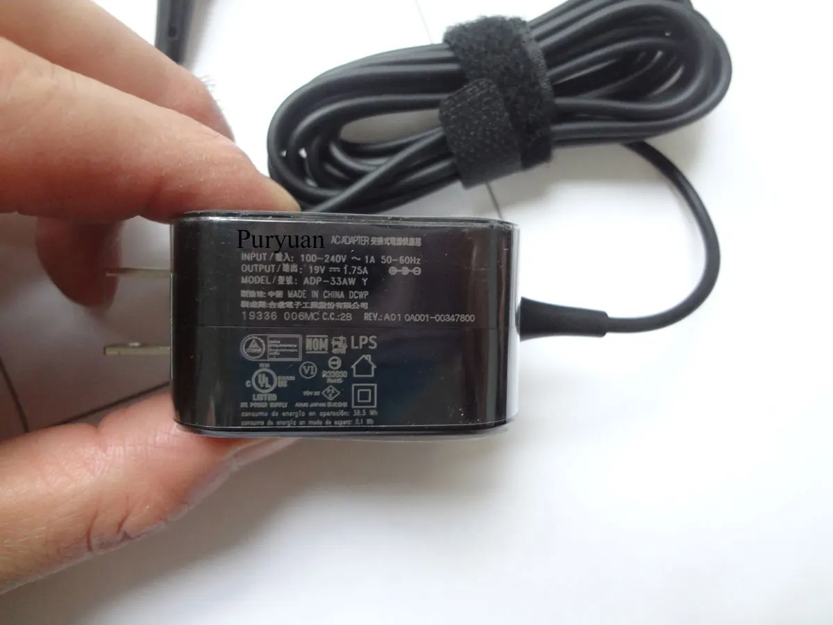 Новый оригинальный Puryuan 19V 1.75A 33 Вт ADP-33AW в Y 4 0 мм адаптер переменного тока питания