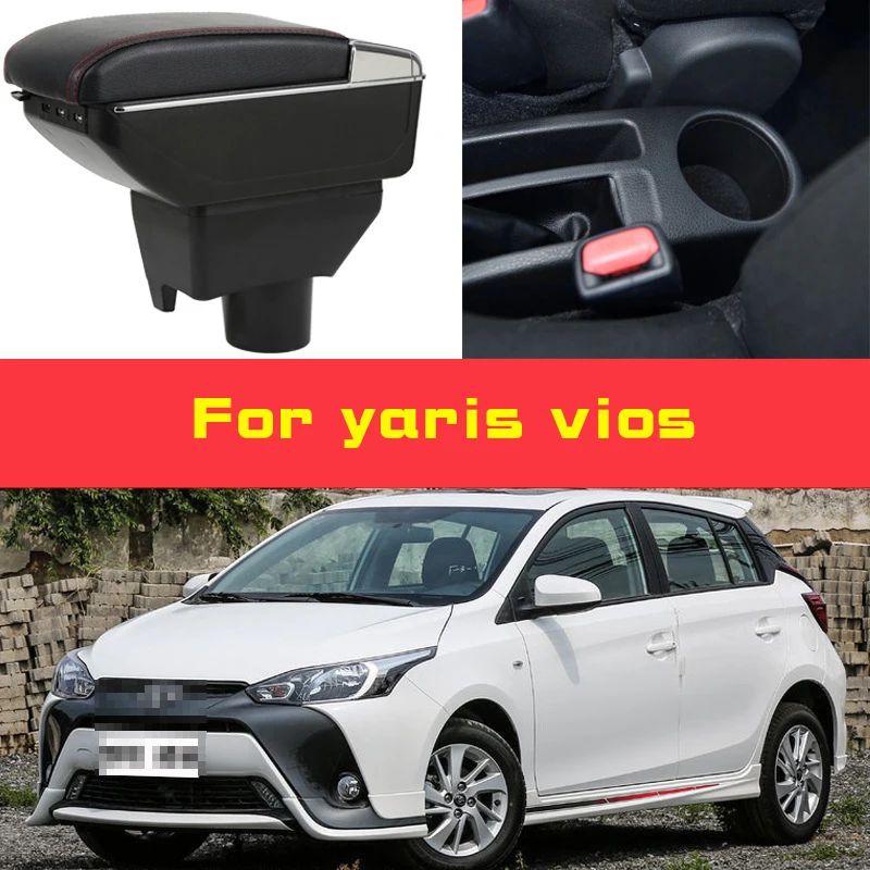 

Для Toyota Yaris подлокотник для Toyota Yaris Гибридный автомобильный подлокотник модифицированные детали внутренняя информация коробка для хранени...