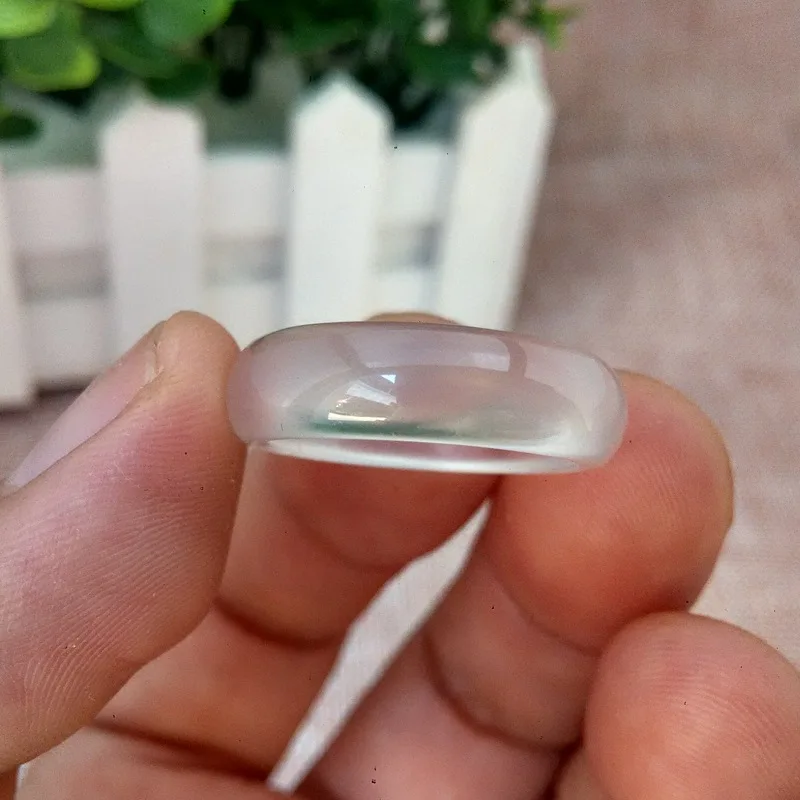 Натуральное агатовое кольцо ледяное нефрит мужское и женское модное сердце