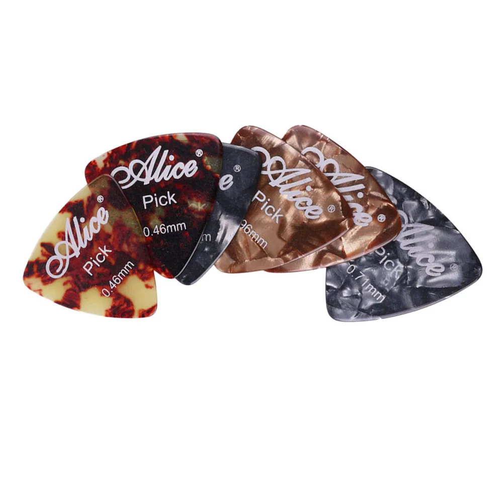 15 stücke alice zelluloid dreieck gitarre picks plektren vermittler 046 071 096 dicke für akustische elektrische gitarre zubehör fre