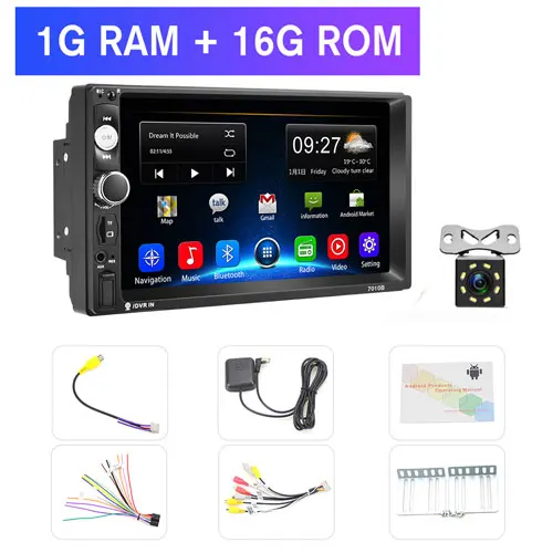 16G 8IR Camera Podofo 2din Автомагнитола Android gps Navi WiFi TF автомобильный мультимедийный плеер стерео для VW TOYOTA GOLF Nissan hyundai CR-V Авторадио - Цвет: 16G 8IR Camera